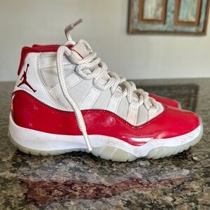Jordan retro 11 Cherry Red and White Sneakers Y4.5 or W6.5